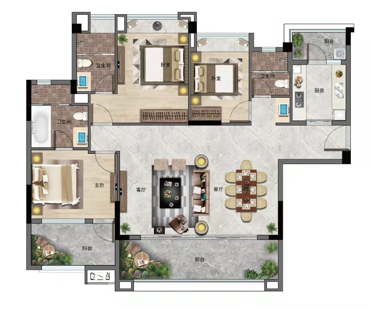 3房2厅1厨2卫 建面126㎡.jpg 3房2厅1厨2卫 建面126㎡.jpg